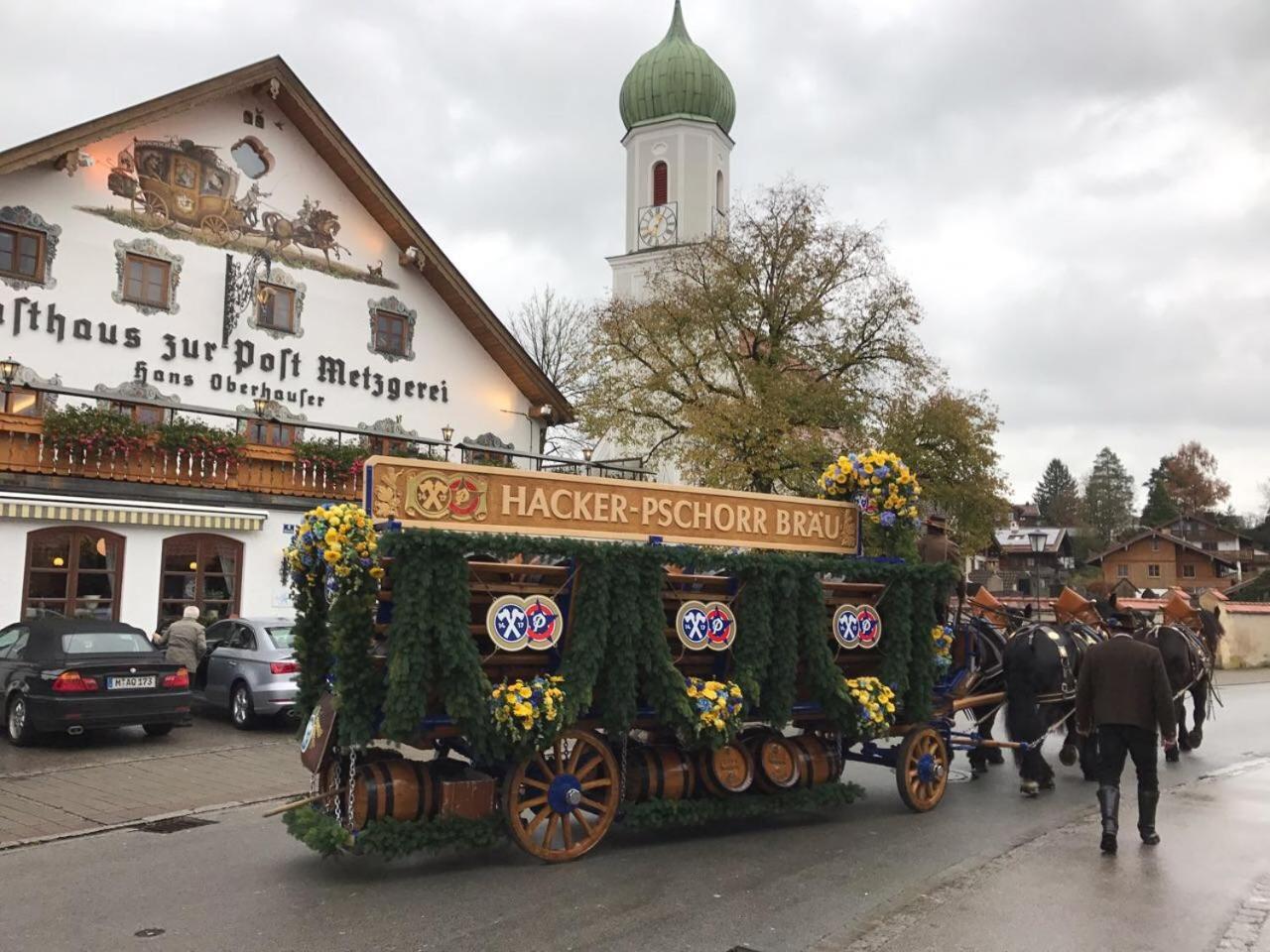 Metzgerei Gasthof Oberhauser - Hotel Zur Post Egling Bagian luar foto